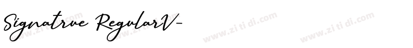 Signatrue RegularV字体转换